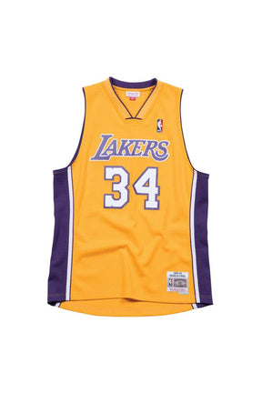 Regata Mitchell & Ness NBA Los Angeles Lakers Shaquille O'Neal 1999-00 Dourada