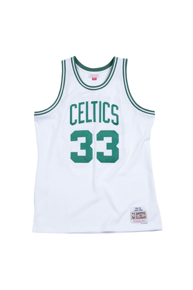 Regata Mitchell & Jersey Boston Celtics Larry Bird Home 1985-1986 Branca