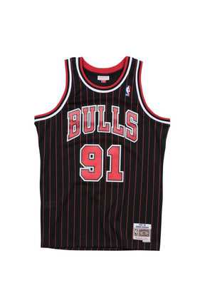 Regata Mitchell & Ness NBA Chicago Bulls Alternate 1995-96 Dennis Rodman Preta