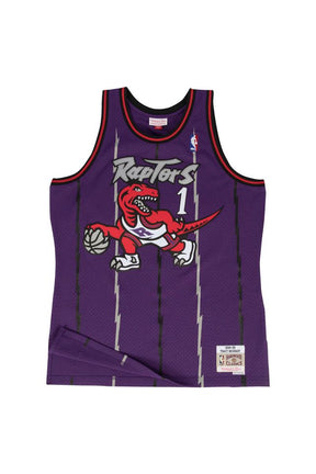 Regata Mitchell & Ness NBA Toronto Raptors Road 1998-99 Tracy Mcgrady Roxa