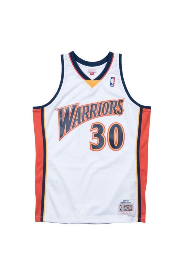 Regata Mitchell & Ness Estampada Golden Staten Warriors Stephen Curry Branca