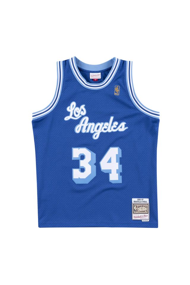 Regata Mitchell & Ness Los Angeles Lakers Alternate Shaquille O'Neal 1996-1997 Azul Royal