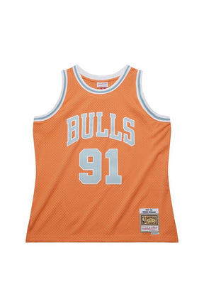 Regata Mitchell & Ness Chicago Bulls 1997-98 Dennis Rodman Laranja