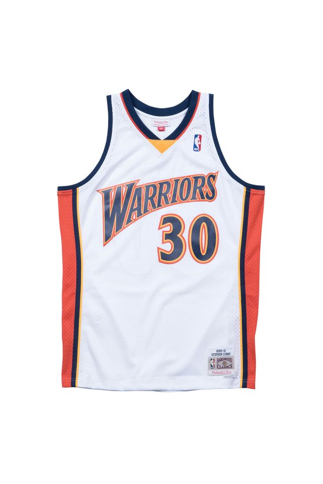 Regata Mitchell & Ness Golden State Warriors Home 2009-10 Stephen Curry Branca