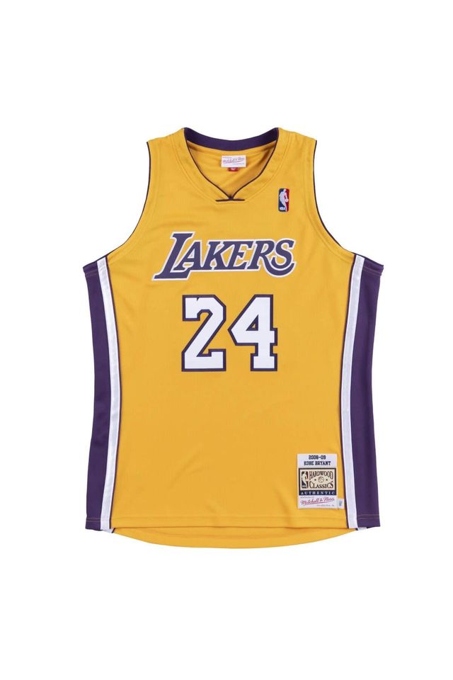 Regata Mitchell & Ness Authentic Los Angeles Lakers Kobe Bryant 2008-2009 Amarela