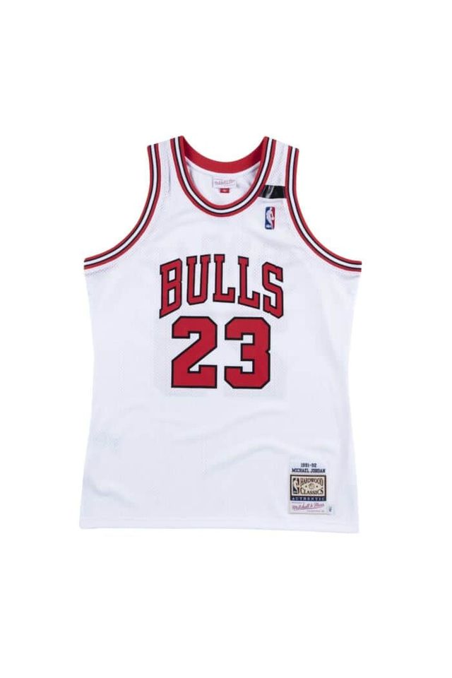 Regata Mitchell & Ness Authentic Chicago Bulls Michael Jordan 1991-1992 Branca