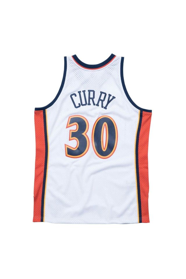 Regata Mitchell & Ness Golden State Warriors Home 2009-10 Stephen Curry Branca