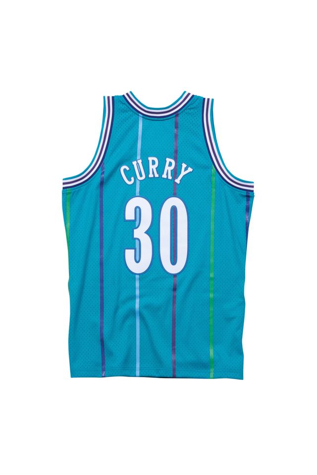 Regata Mitchell & Ness Charlotte Hornets Road 1992-93 Dell Curry Azul Teal