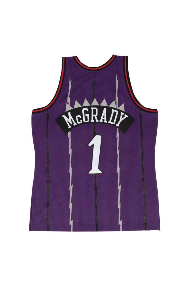 Regata Mitchell & Ness NBA Toronto Raptors Road 1998-99 Tracy Mcgrady Roxa