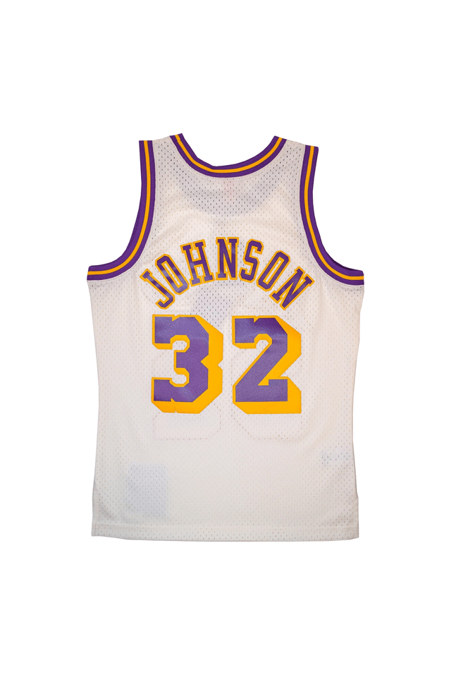 Regata Mitchell & Ness NBA Los Angeles Lakers Magic Johnson Off White