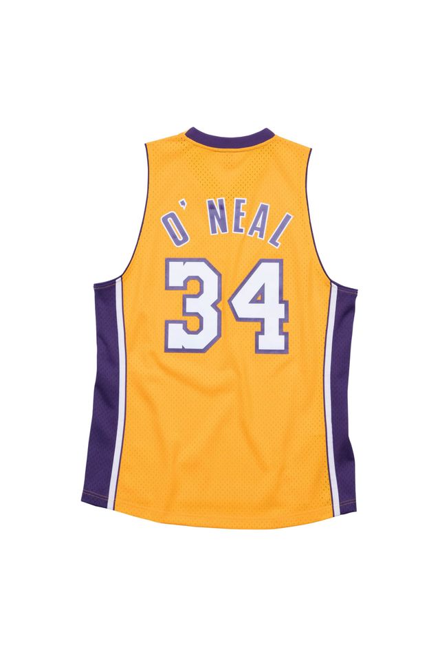 Regata Mitchell & Ness NBA Los Angeles Lakers Shaquille O'Neal 1999-00 Dourada