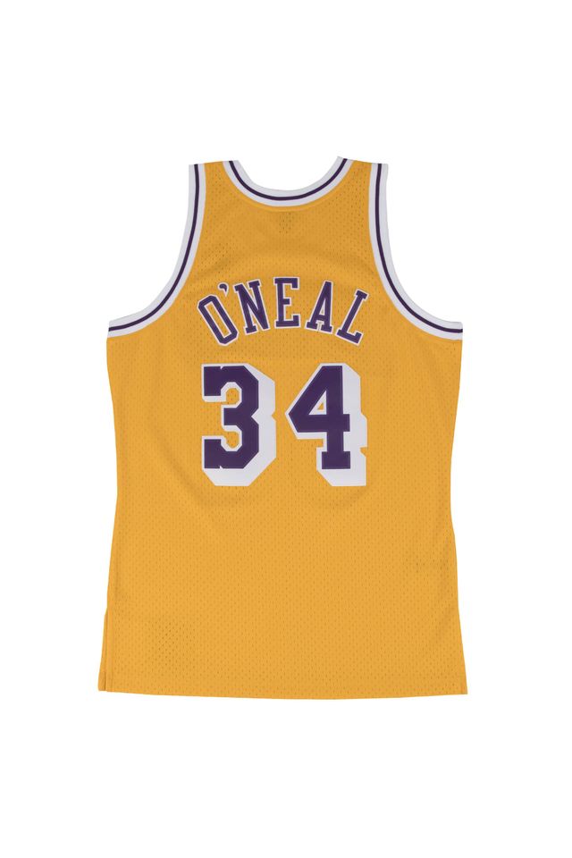 Regata Mitchell & Ness Los Angeles Lakers Home Shaquille O'Neal 1996-1997 Amarela