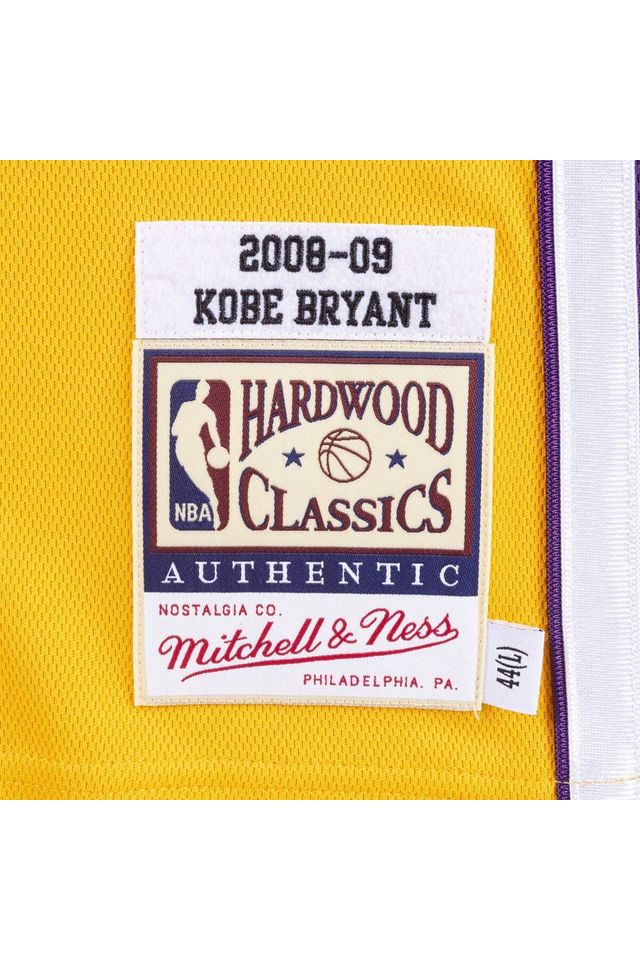 Regata Mitchell & Ness Authentic Los Angeles Lakers Kobe Bryant 2008-2009 Amarela