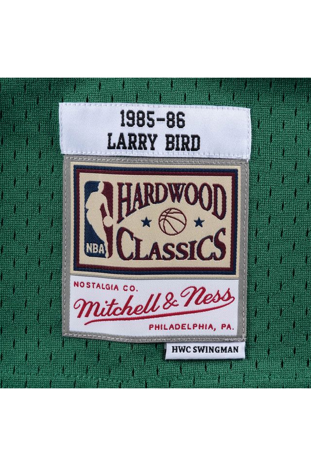 Regata Mitchell & Ness Boston Celtics Road Larry Bird 1985-1986 Verde