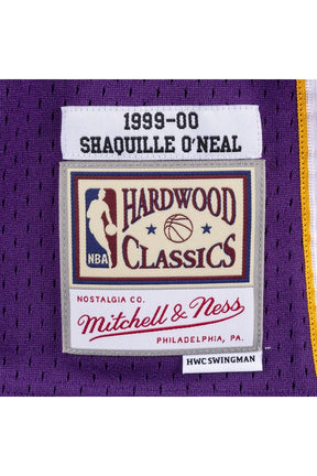 Regata Mitchell & Ness Los Angeles Lakers Shaquille O'Neal 1999-2000 Roxa