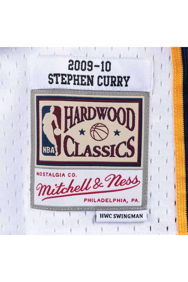 Regata Mitchell & Ness Golden State Warriors Home 2009-10 Stephen Curry Branca