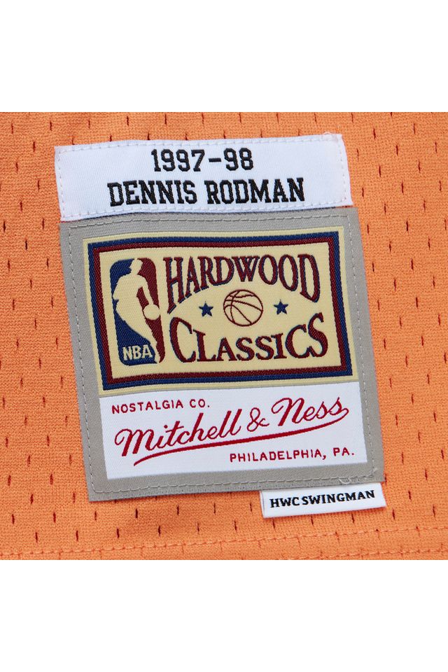 Regata Mitchell & Ness Chicago Bulls 1997-98 Dennis Rodman Laranja