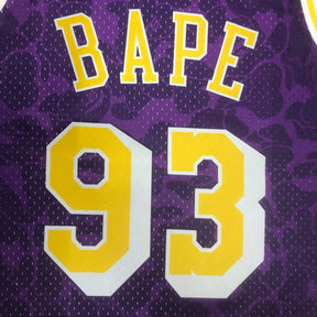 Regata Mitchell & Ness x BAPE - Los Angeles Lakers Roxo