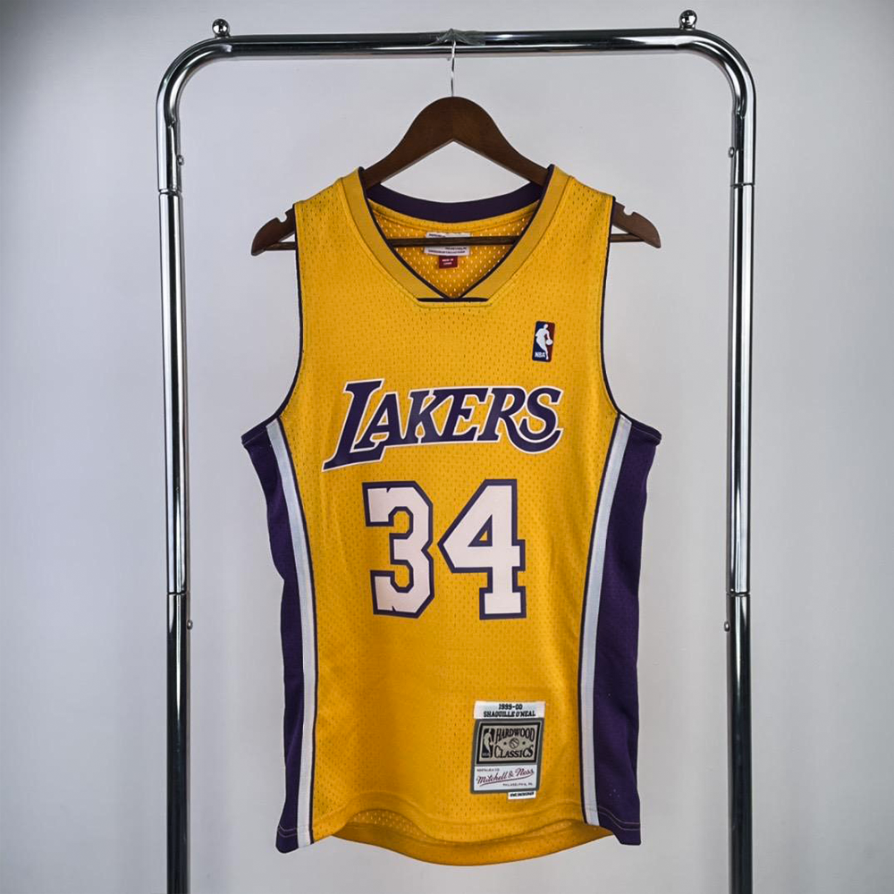 Regata Mitchell & Ness  Los Angeles Lakers 1999-00 Dourada