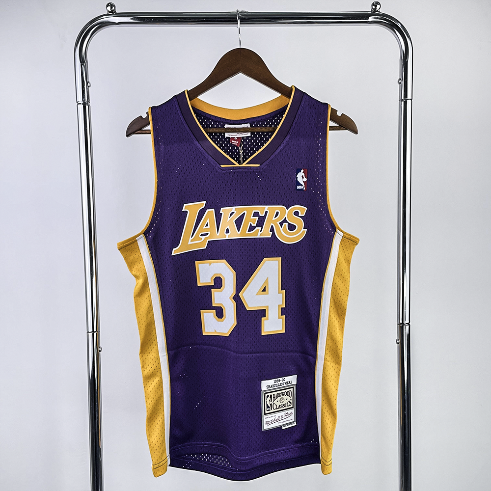 Regata Mitchell & Ness Lakers Shaquille O'Neal 1999-2000 Roxa